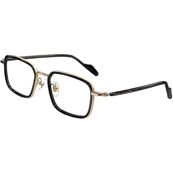 Amazon | メンズ ヨウジ ヤマモト メガネ 日本製 19-0086 2 c02 49mm